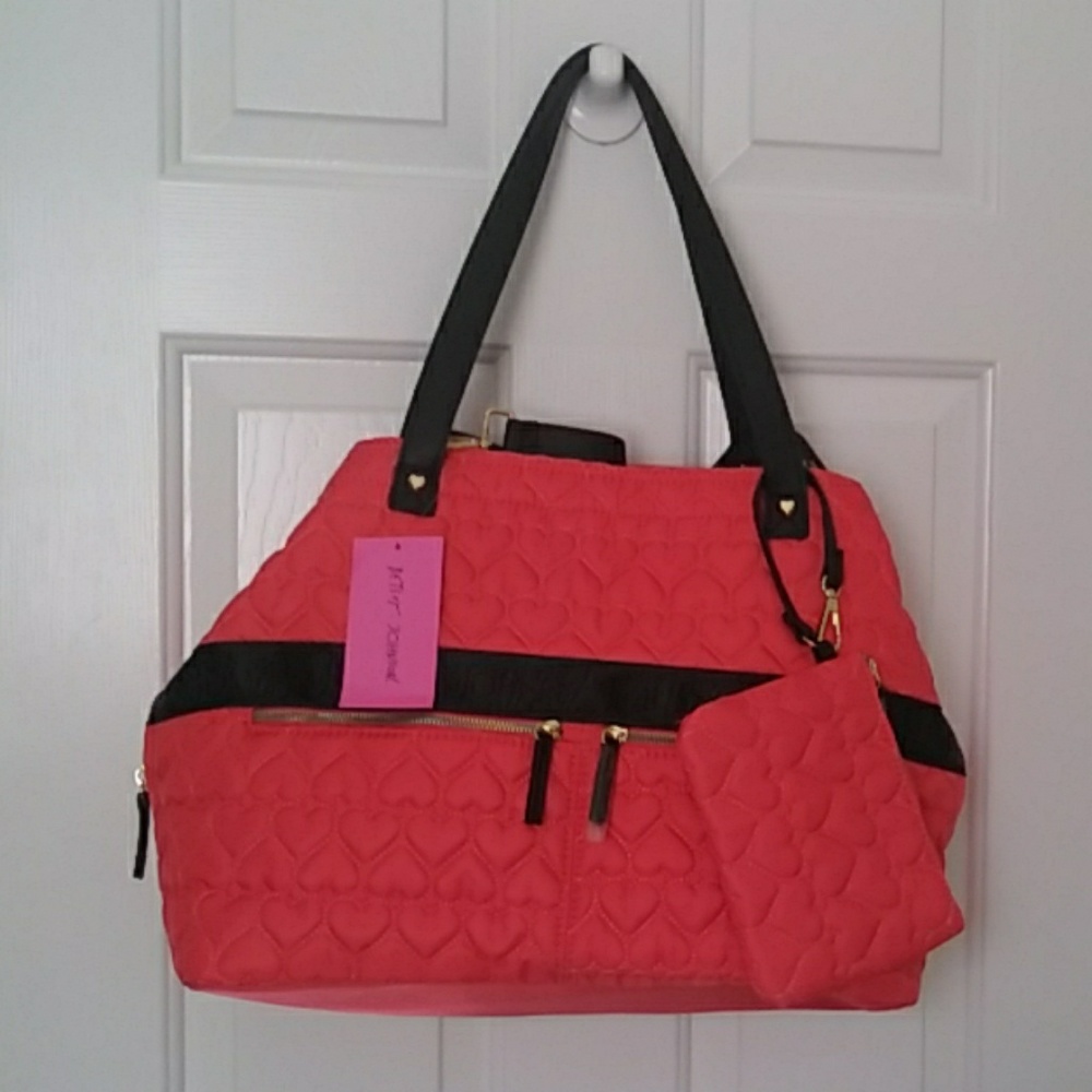 Betsey Johnson Large 3 Compartment Tote - Picture 3 of 7